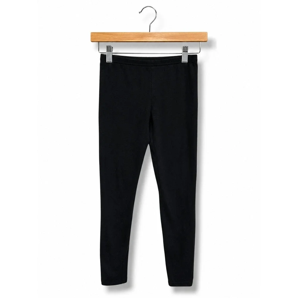 Old Navy Girls Black Full Length Leggings Size M 8 Stretch Cotton Pull On‎ Pants